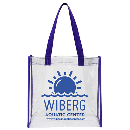 12” W x 12” H - “Matterhorn” Clear Vinyl Stadium Compliant Tote Bag