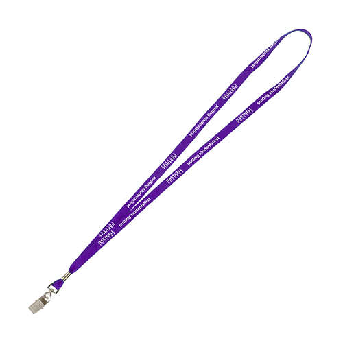 "AURORA" 3/8" Super Soft Polyester Silkscreen Lanyard (Overseas Production 8-10 Weeks)