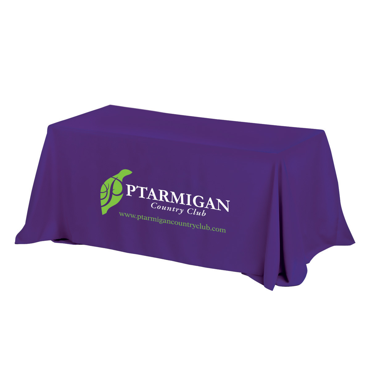 "Preakness Six" 3-Sided Economy Table Cover & Throws (Spot Colour Print) / Fits 6 ft Table