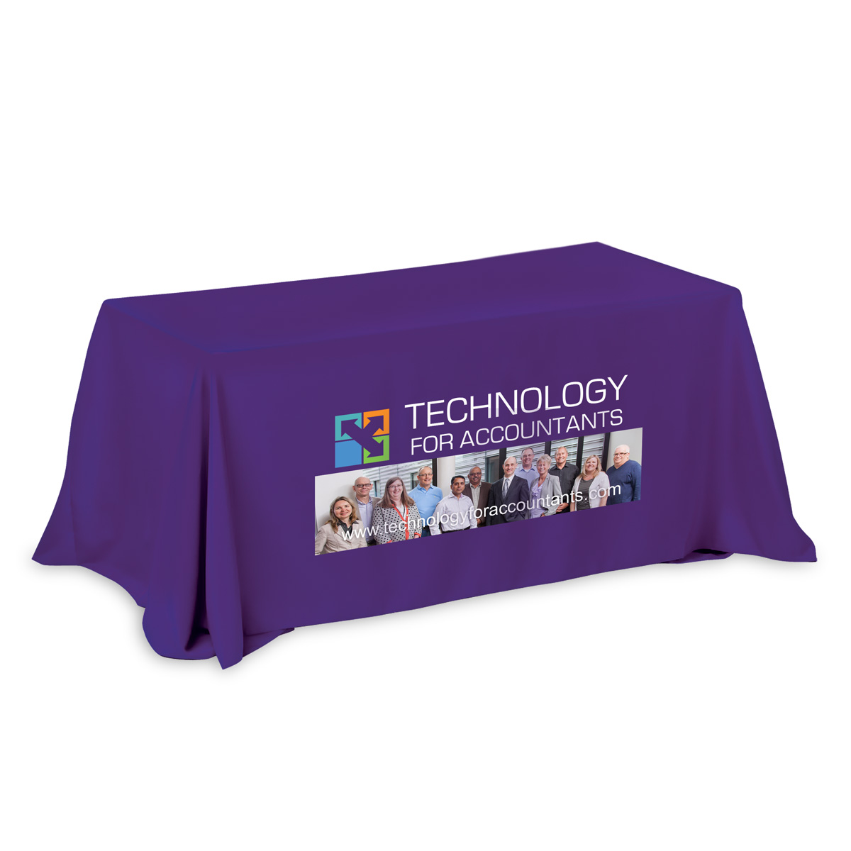"ZENYATTA EIGHT" 8 ft 4-Sided Throw Style Table Covers & Table Throws (PhotoImage Full Color) / Fits 8 ft Table