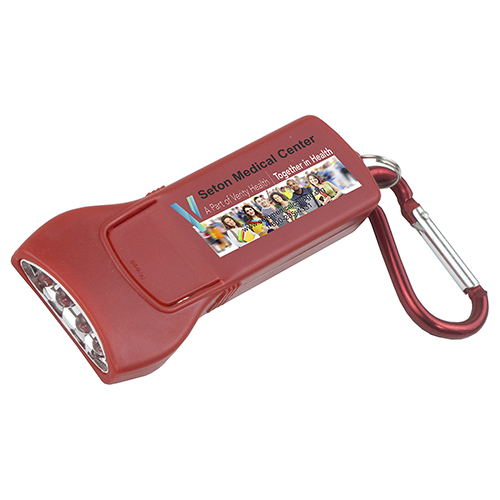 "BEAMER" 4 LED Keyholder Keylite with Carabiner Clip (Photoimage Full Color)