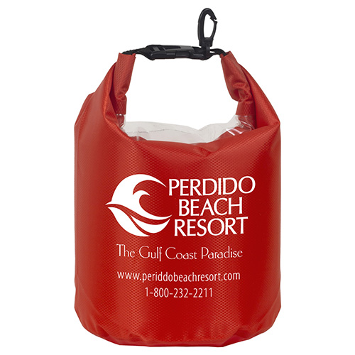 11" W x 14 "THE NAVAGIO L" 5.0 Liter Water Resistant Dry Bag With Clear Pocket Window