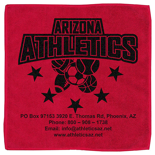 12" x 12" - “Lily” 300GSM Heavy Duty Microfiber Electronics, Rally or Sports Towel