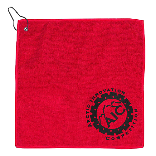 "THE WEDGE"RPET 300 GSM Heavy Duty Golf Towel - 12” W x 12” H