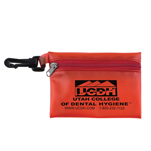 “Bali” Translucent Zipper Storage Pouch with Plastic Hook