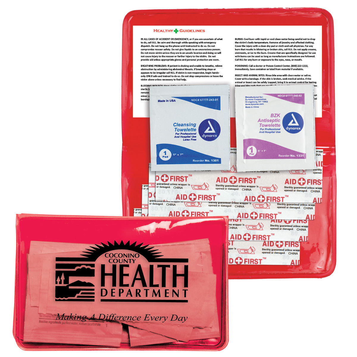 "HEAL-ON-THE-GO" 7 Piece Economy Healthy Living Pack in Colorful Vinyl Kit