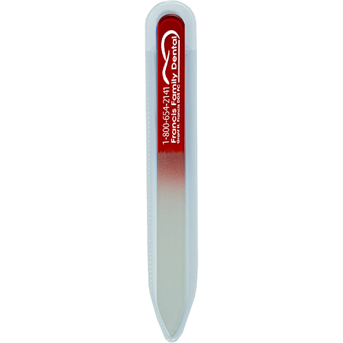 "NAILED IT" Tempered Glass Nail File in Clear Sleeve