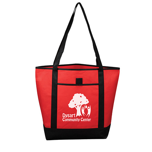 17-1/2" W x 13-1/2" H x 6" D - "The CITY" Convention, Corporate, Travel, Beach and Boat Tote Bag