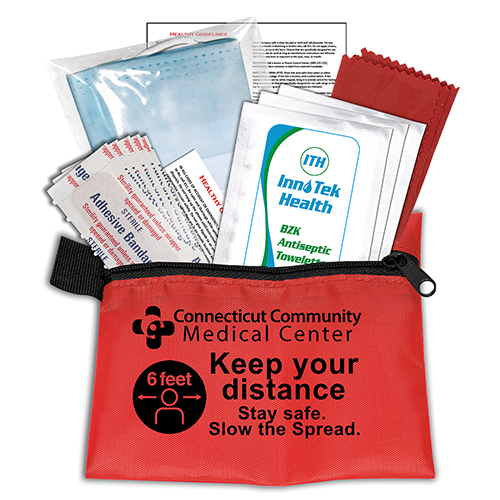 "BIXBY PLUS SAN" 13 Piece First Aid Protection Pack in Zipper Pouch