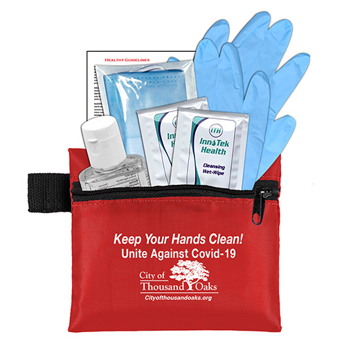 "TETHYS" 6 Piece "Take Everywhere" First Aid Protection Pack in Zipper Pouch