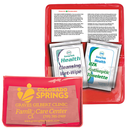 "CRESCENT" Antiseptic & Disinfectant Wipes Pack In Translucent Vinyl Kit