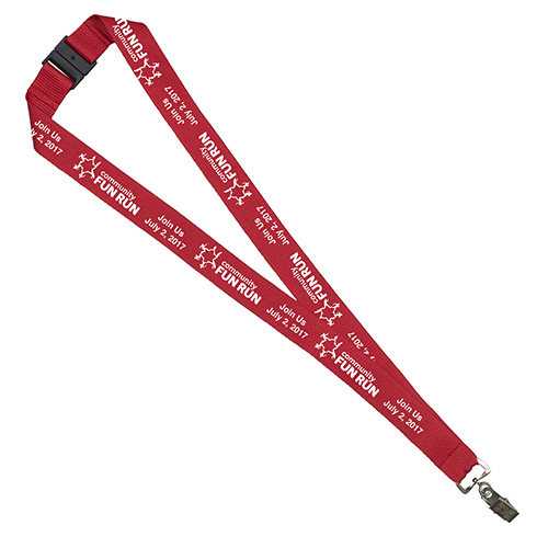 "PALMER" 1” Silkscreen Lanyard with FREE Breakaway Safety Release