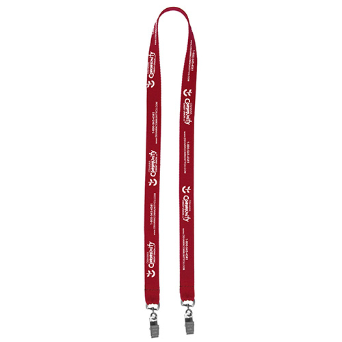 "CULVER" 3/4" Width Dual Attachment Silkscreen Polyester Lanyard