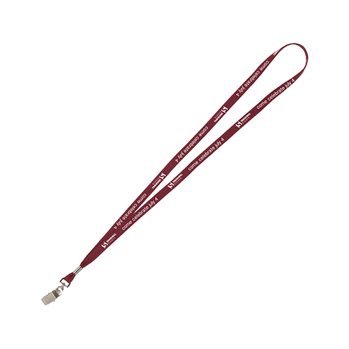 "AURORA" 3/8" Super Soft Polyester Silkscreen Lanyard (Overseas Production 8-10 Weeks)