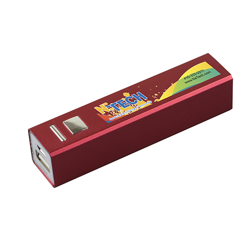"In Charge Alloy" UL Listed Aluminium 2200 mAh Lithium Ion Portable Power Bank Charger (Photoimage Full Colour)