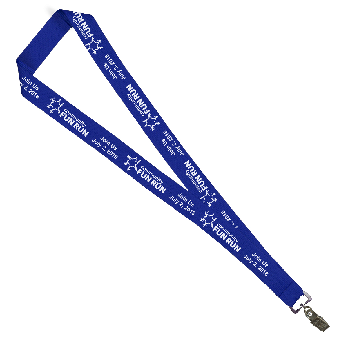 "AUBURN" 1” Overseas Silkscreen Lanyard