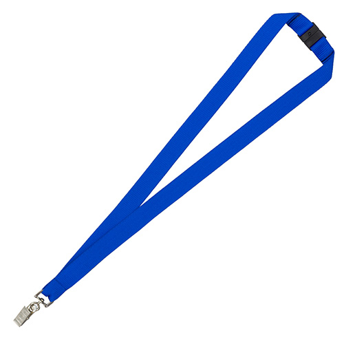 "OWEN" 3/4" Blank Lanyard with Breakaway Safety Release Attachment - Bulldog Clip