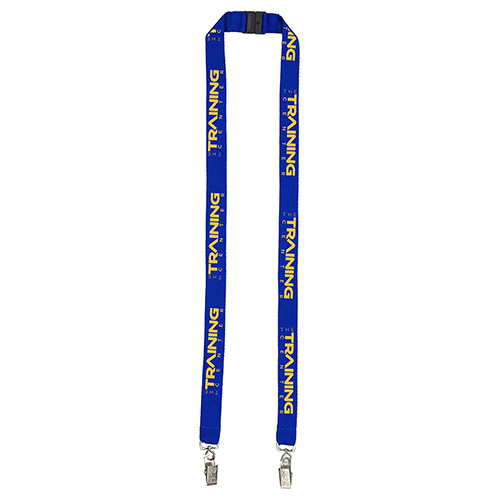 "RICARDO" 3/4" Dual Attachment Polyester Silkscreen Lanyard with FREE Breakaway Safety Release