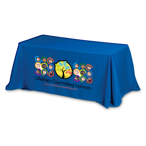 "Preakness Six" Fits 6 ft Table 3-Sided Economy Table Covers & Table Throws (PhotoImage Full Colour)