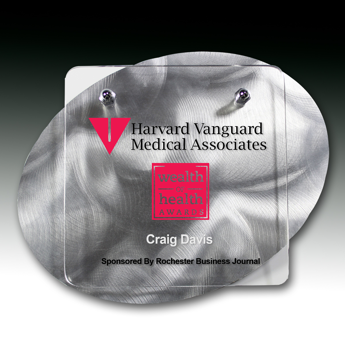 1467S (Screen Print), 1467L (Laser), 1467P (4Color Process) - Vanguard Plaque - 9 3/4" x 9"