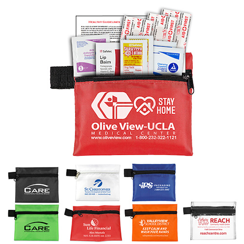 "PARIS 10" 10 Piece First Aid Kit in Zipper Pouch