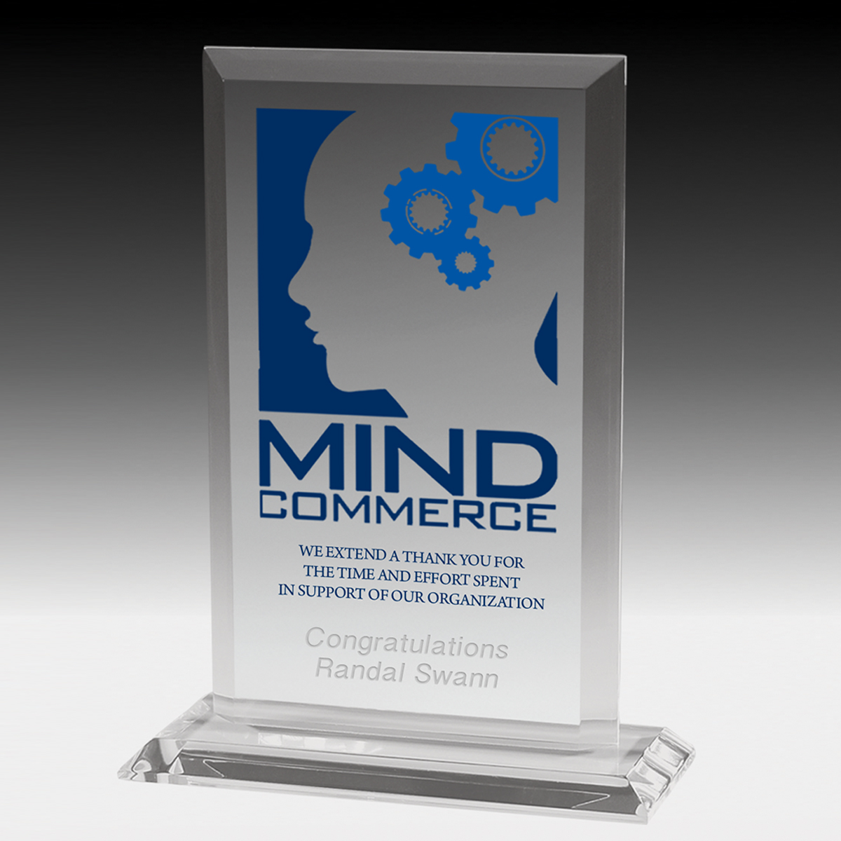 7602-1S (Screen Print), 7602-1L (Laser), 7602-1P (4Color Process) - Slim Line Acrylic Billboard Award