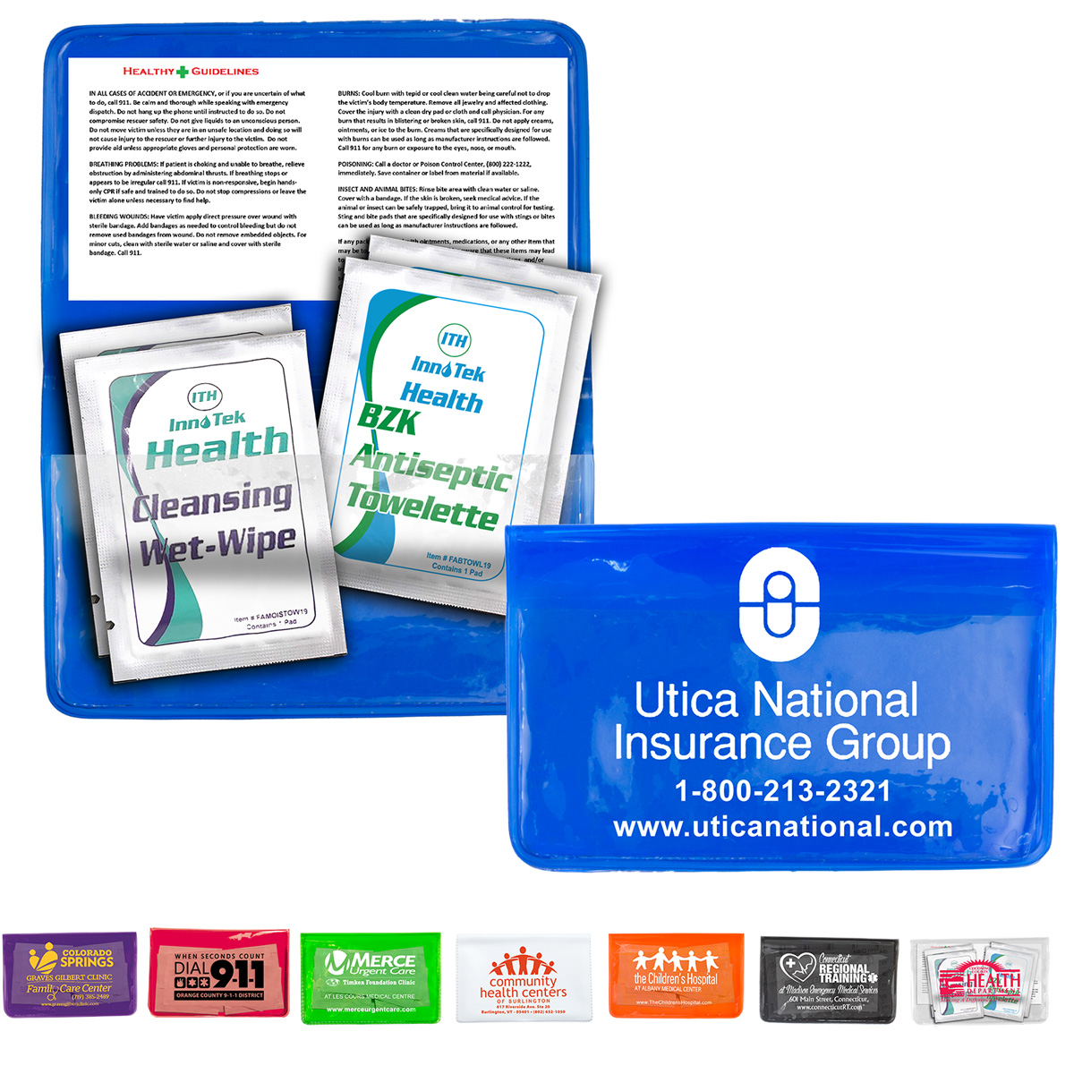 "CRESCENT" Antiseptic & Disinfectant Wipes Pack In Translucent Vinyl Kit