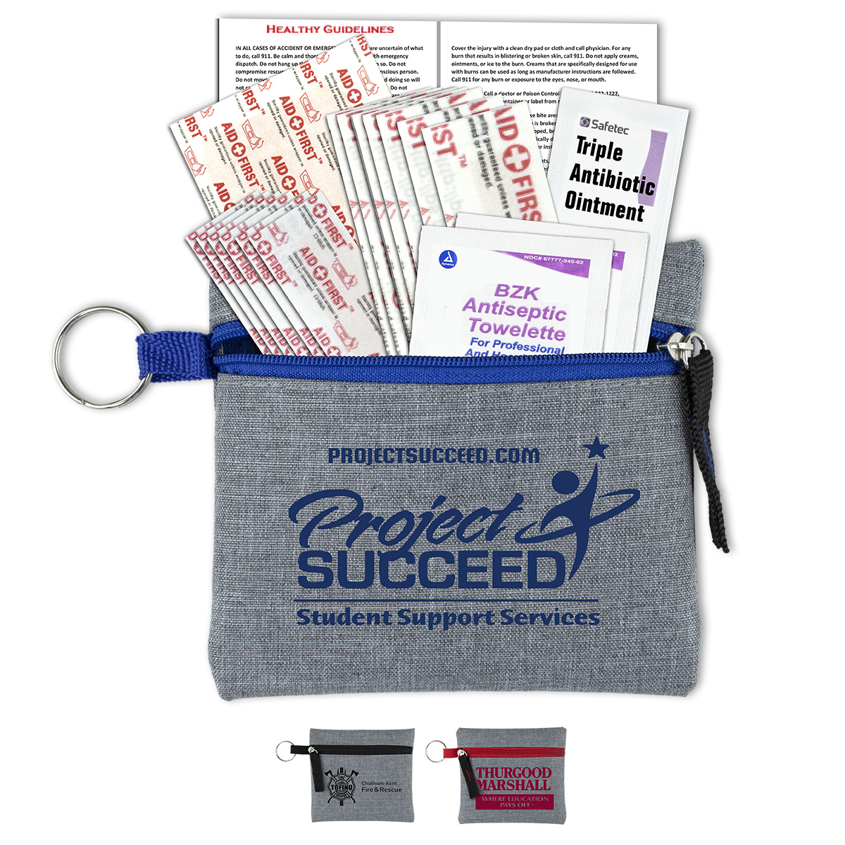 “Selene”  19 Piece First Aid Kit in Stylish Heathered Pouch