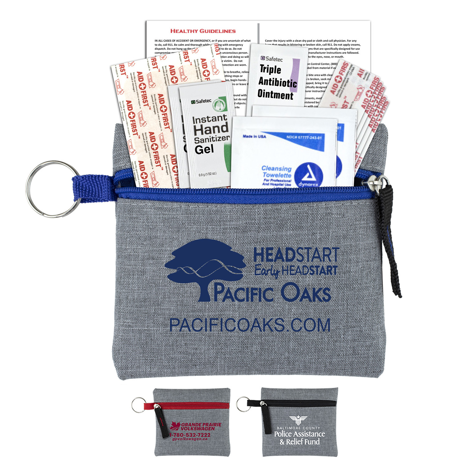 "Delilah" 12 Piece First Aid Kit In Colorful Vinyl Pouch