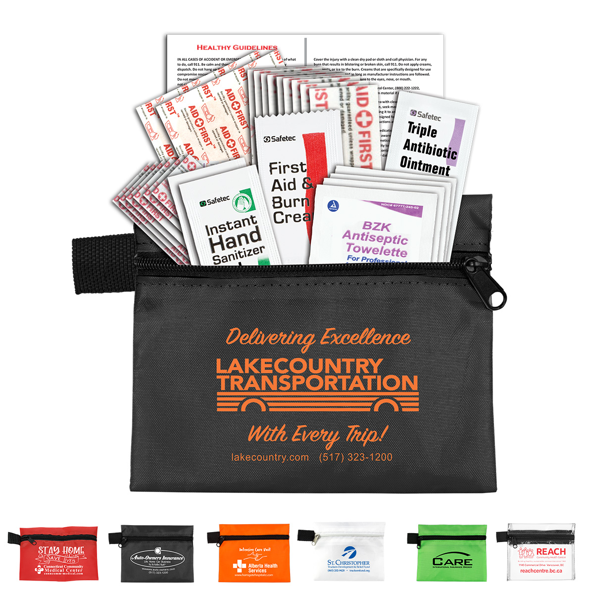 “Zenith”  27 Piece First Aid Kit in Zipper Pouch