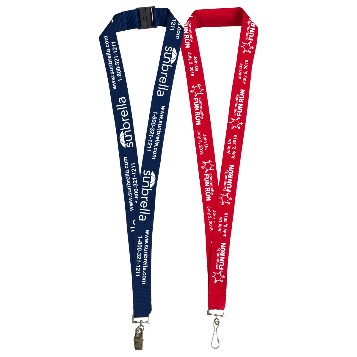 "AUBURN" 1” Overseas Silkscreen Lanyard