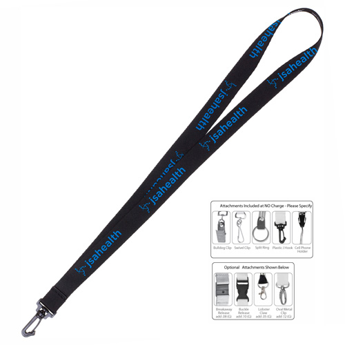 "AURORA" 3/4" Super Soft Polyester Silkscreen Lanyard (Overseas Production 8-10 Weeks)