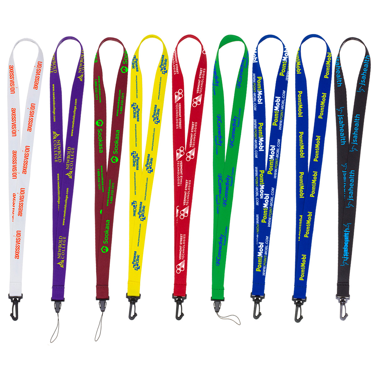 "BAKER" 3/4" Import Air Ship Super Soft Polyester Silkscreen Lanyard