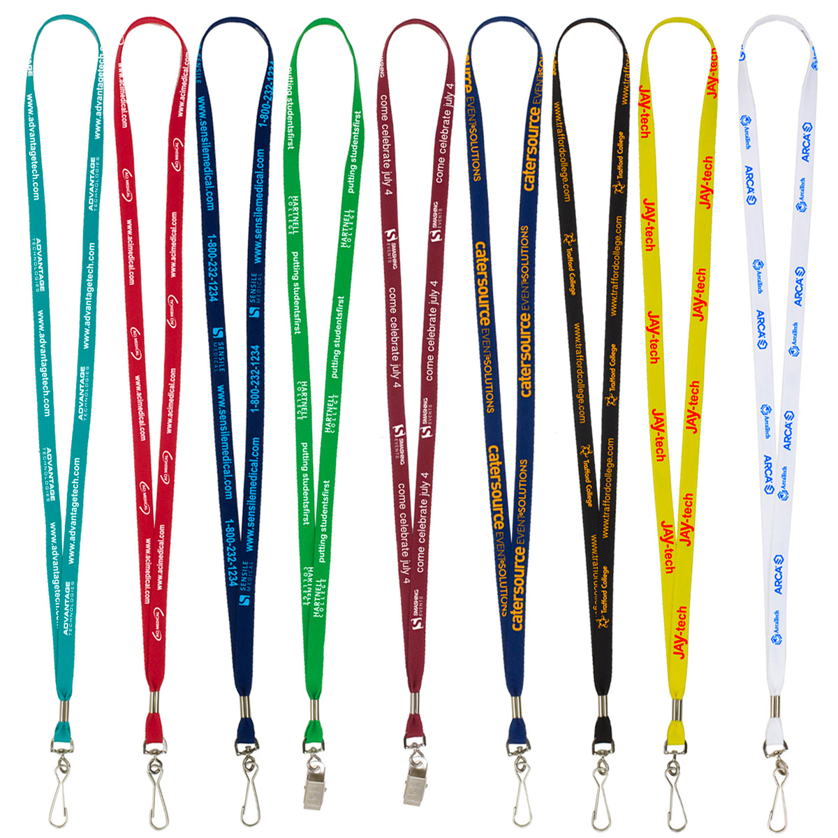 "AUBURN" 3/8" Overseas Silkscreen Lanyard (Overseas Production 8-10 Weeks)