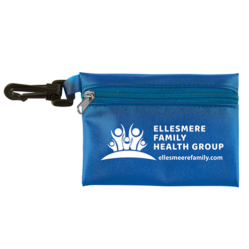 “Bali” Translucent Zipper Storage Pouch with Plastic Hook