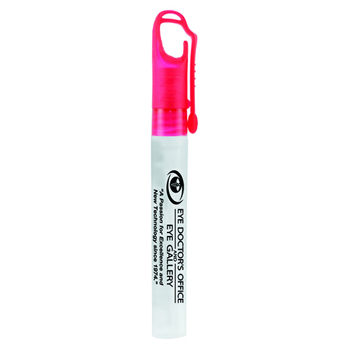 "SPRAYCLIP" 10 ml. Antibacterial Hand Sanitizer Spray Pump Bottle with Carabiner Clip Cap