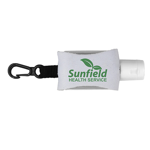 "SANPAL SLEEVE" 0.5 oz Hand Sanitizer Antibacterial Gel in Clip-On Neoprene Sleeve Cover