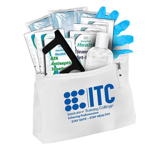 "ILENE" 14 Piece First Aid Carry ALL Kit inserted into Zipper Pouch
