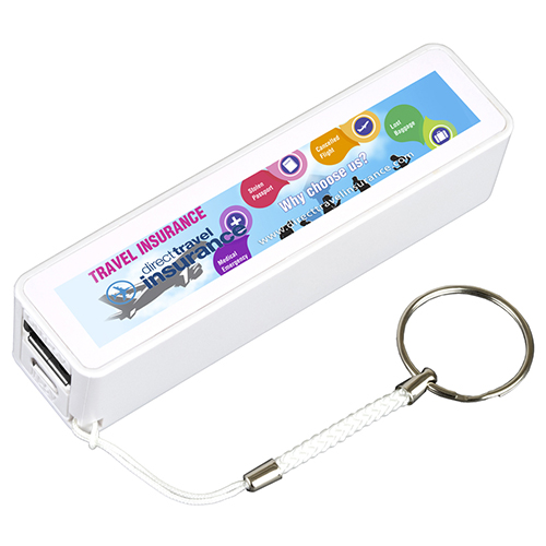 "IN CHARGE" PB200 UL Listed 2200 mAh Portable Lithium Ion Power Bank Charger (Photoimage Full Color)