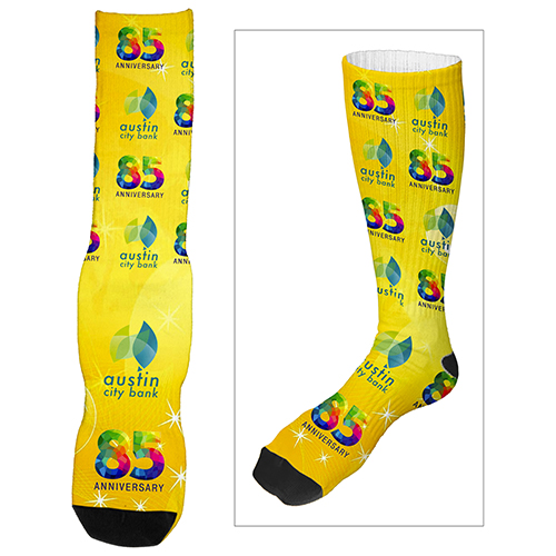 "WYE" Dye Sublimated Crew (Athletic) Socks (Pair)
