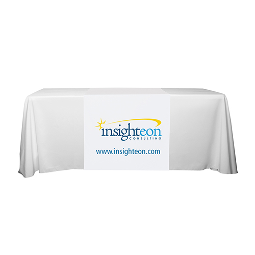 "ROGER EIGHT" 90" L Table Runners (Spot Color Print) / Accommodates 3 ft Table and Larger