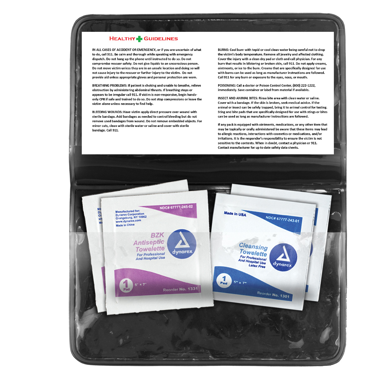 Antiseptic & Disinfectant Wipes Pack In Translucent Vinyl pouch