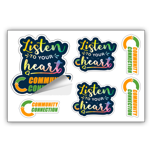 “CUSTOMCUT™” 4” x 6” Full Color Custom Shape Removable Vinyl Sticker Sheets