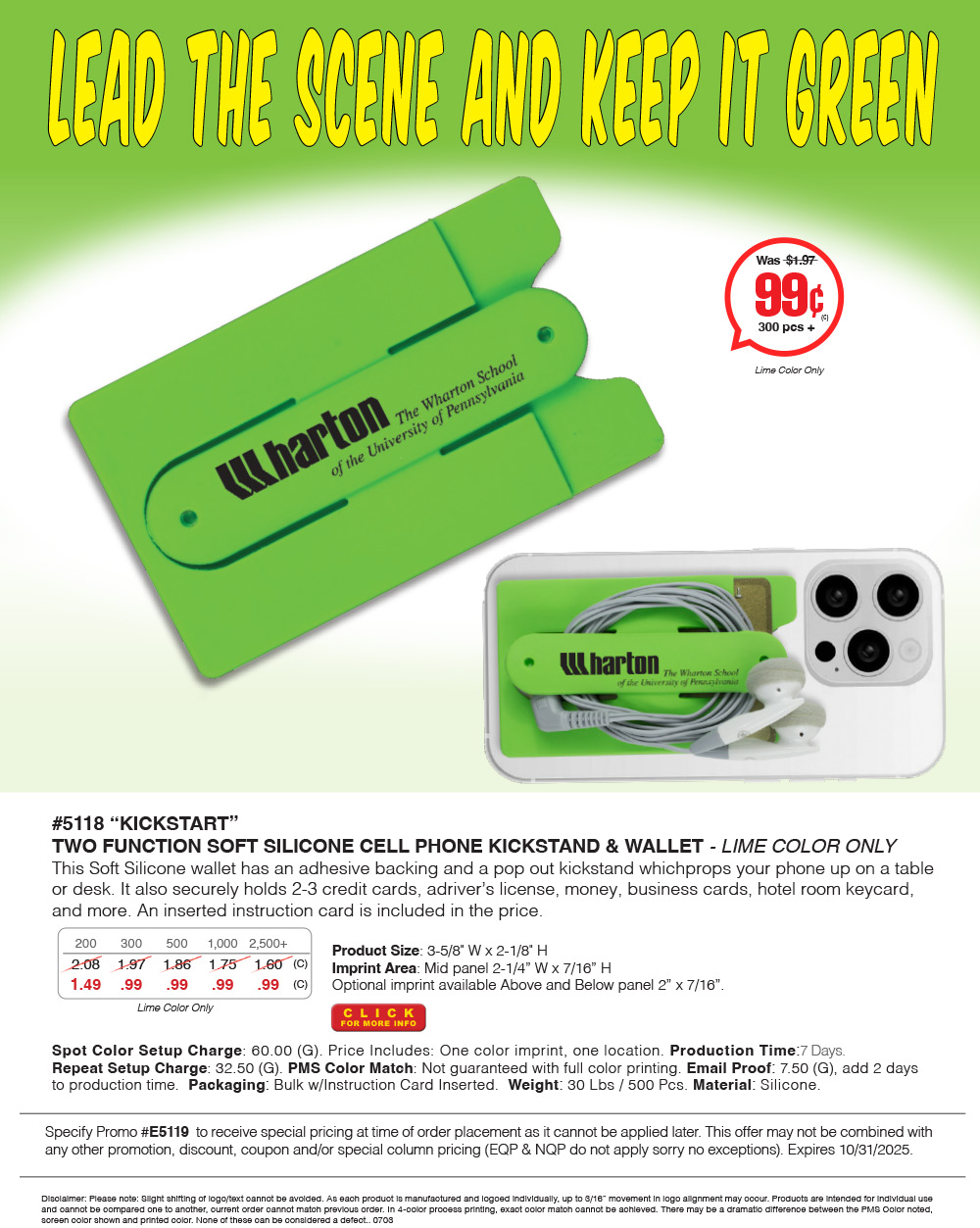 5127 5118 Lead the scene and keep it green