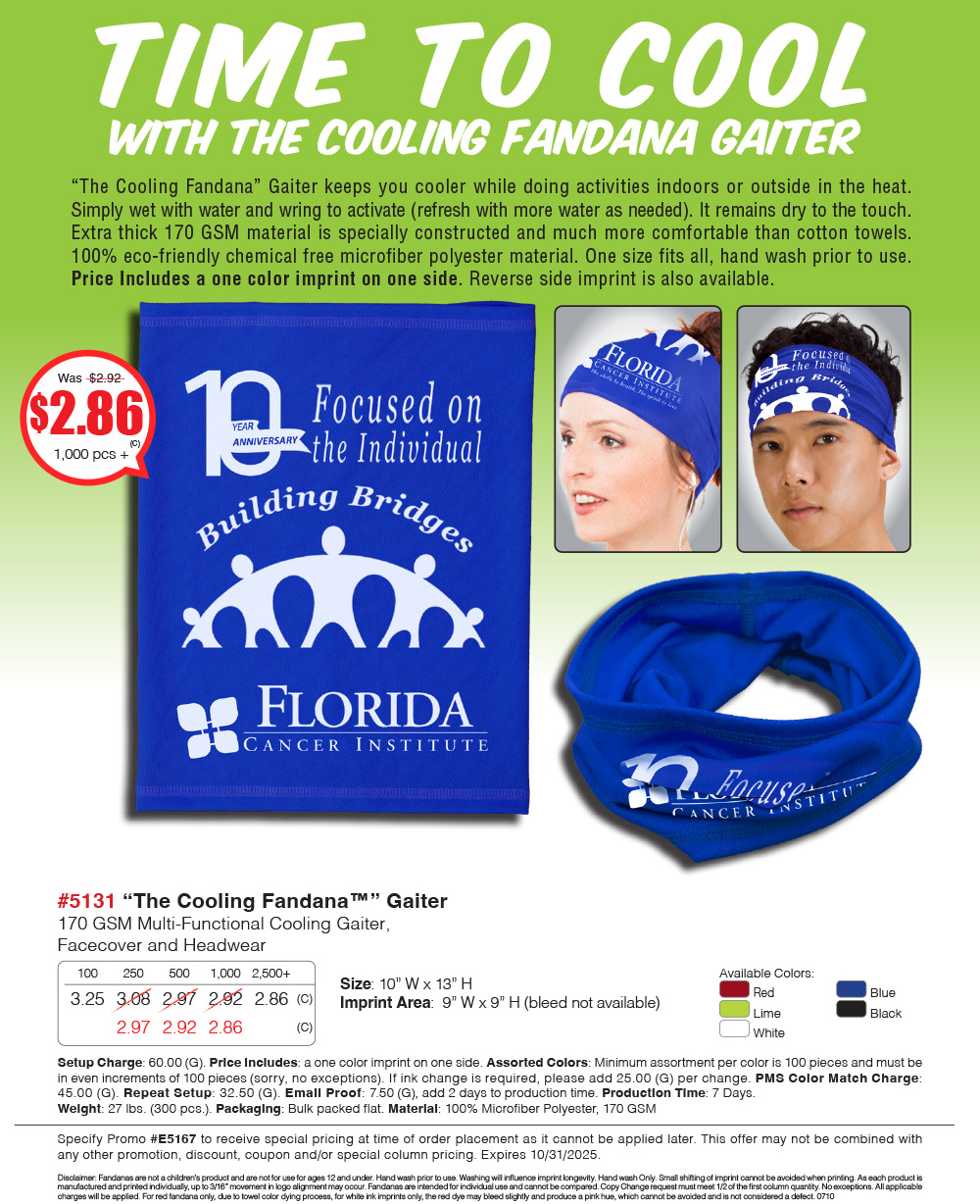 5131 The Cooling Fandana Multi-Function Head and Neckwear