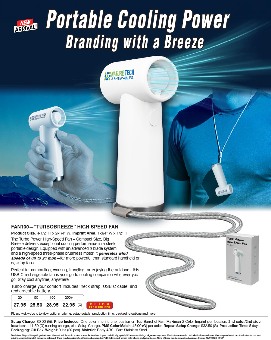 FAN100 TURBOBREEZE - THE TURBO POWER High-Speed Fan 