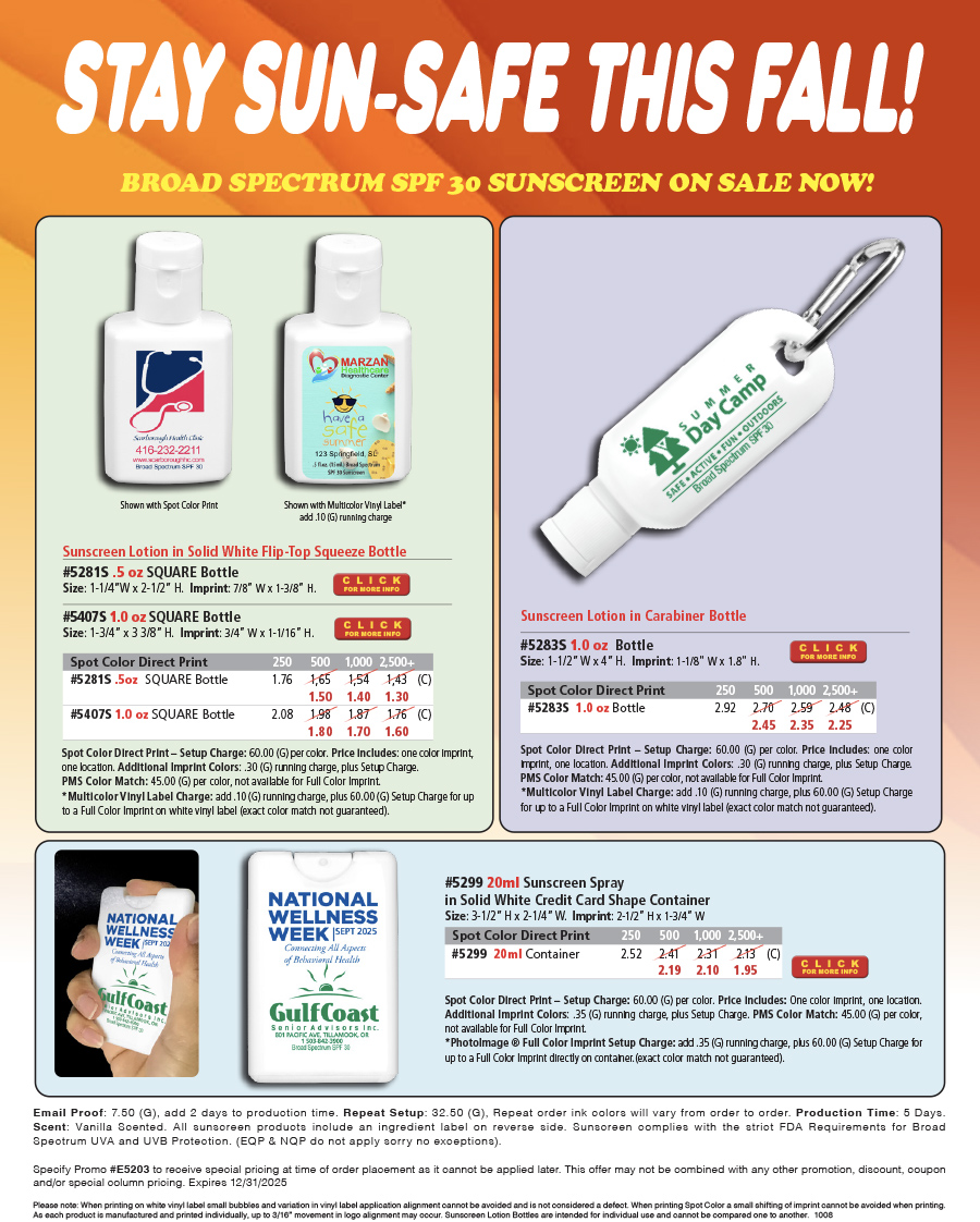 5281S 5407S 5283S 5299 Sunscreen Squeeze Bottle