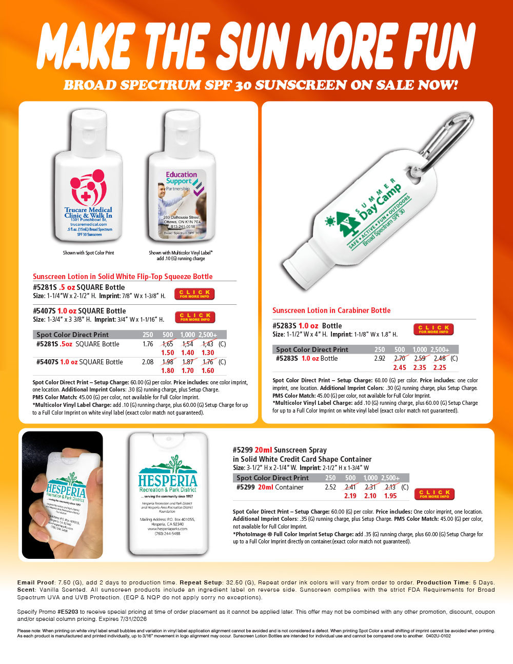 5281S 5407S 5283S 5299 Sunscreen Squeeze Bottle