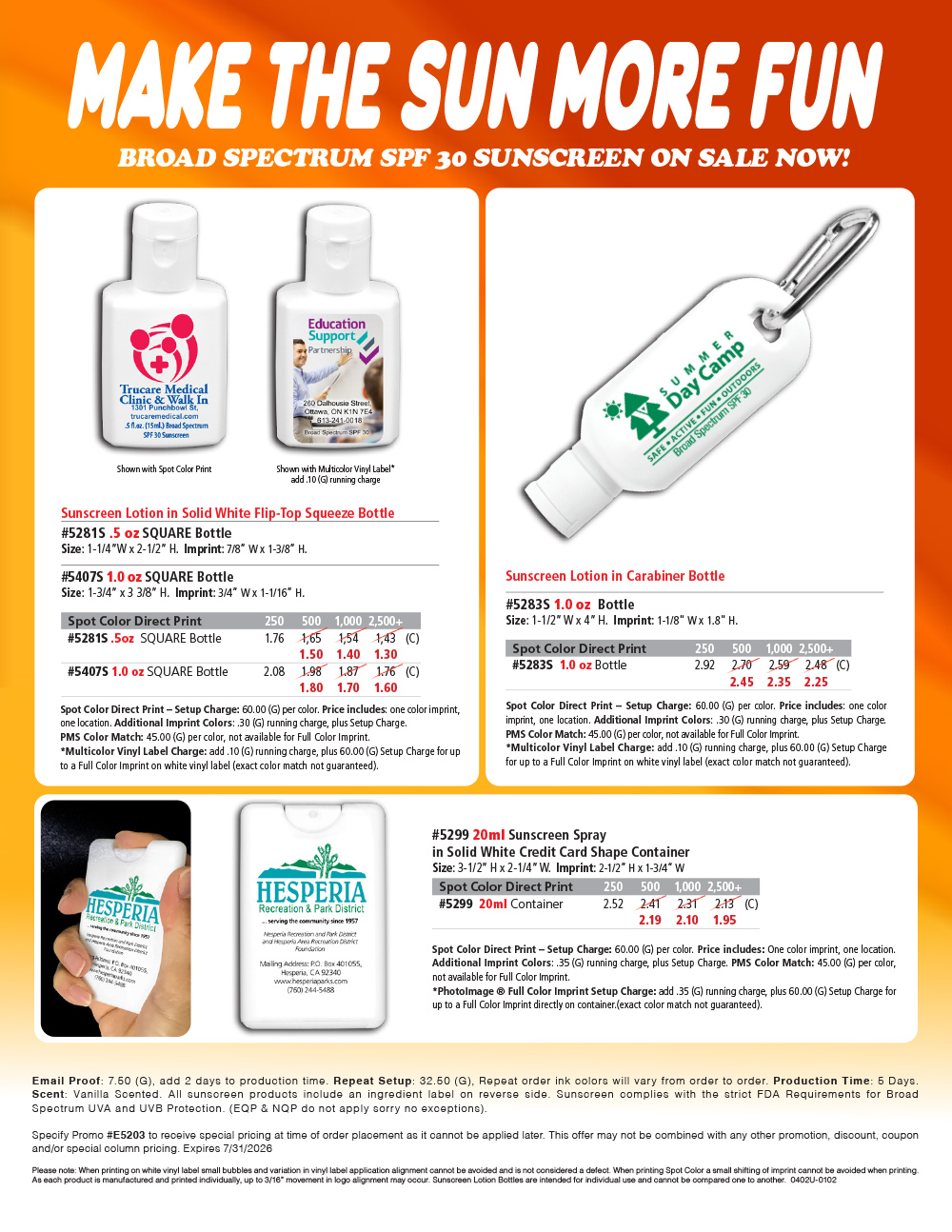 5281S 5407S 5283S 5299 Sunscreen Squeeze Bottle