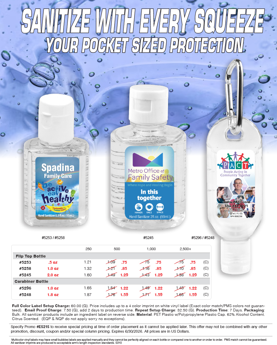 #5253 5258 5245 5296 5248 - ANTIBACTERIAL GEL HAND SANITIZER BOTTLE